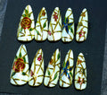 Hand Painted Long Stiletto Press On Nails - Size Large