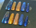Hand Painted Long Coffin Press On Nails - Size Large