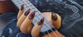 Hand Painted Medium Length Almond Press On Nails - Size Large
