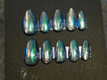 Hand Painted Medium Length Almond Press On Nails - Size Large